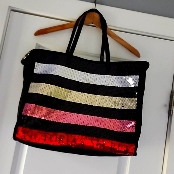 Victoria's Secret Handbags - Victoria Secrets sequence tote, beach bag!